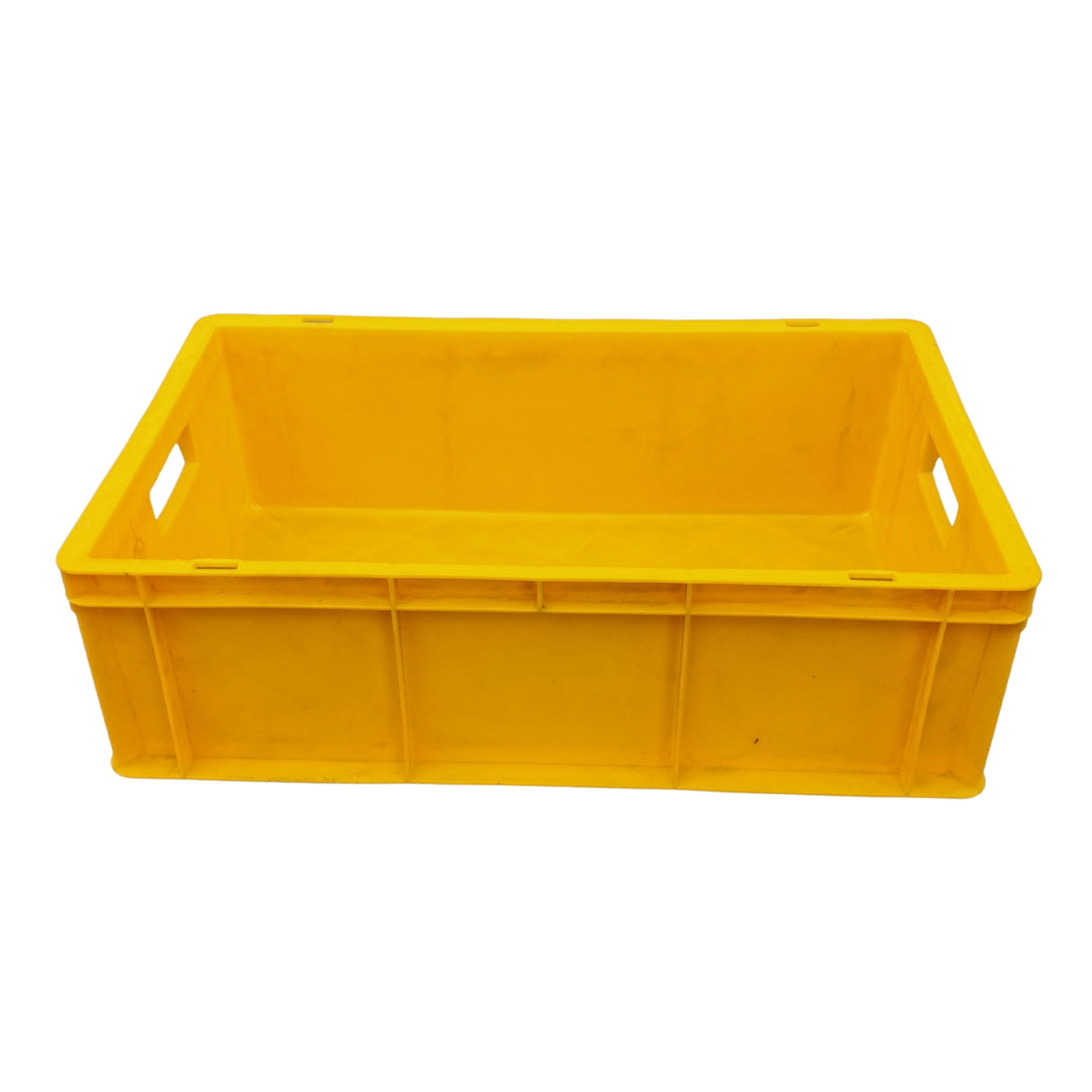 SINGHAL Plastic Crate 500x325x150 MM, Heavy Duty Multipurpose Portable Storage Basket for Vegetables, Fruits, Milk & Large Items