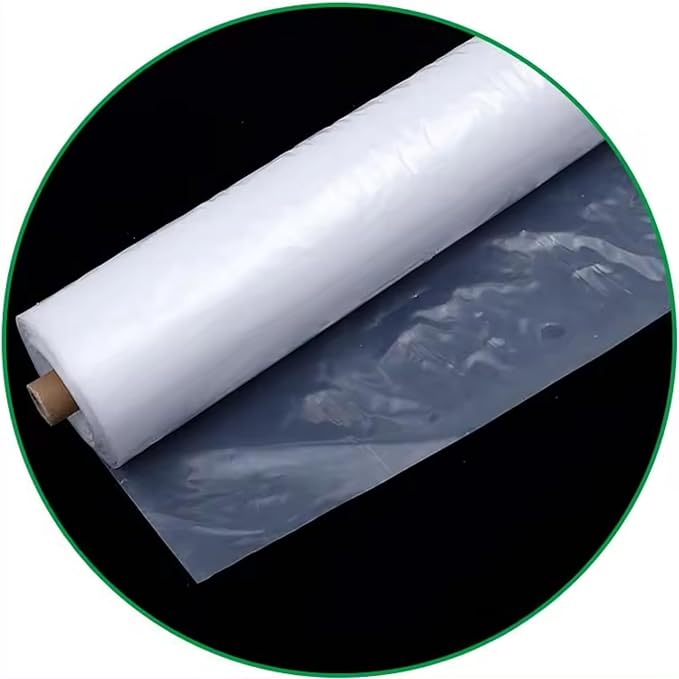 Singhal Greenhouse Poly House Sheet, 200 GSM Transparent Plastic , UV Treated, Dust-Proof, Waterproof, Heavy Duty for Greenhouse Protection