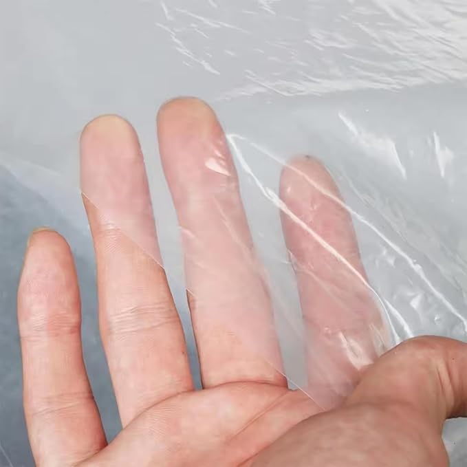 Singhal Greenhouse Poly House Sheet, 200 GSM Transparent Plastic , UV Treated, Dust-Proof, Waterproof, Heavy Duty for Greenhouse Protection