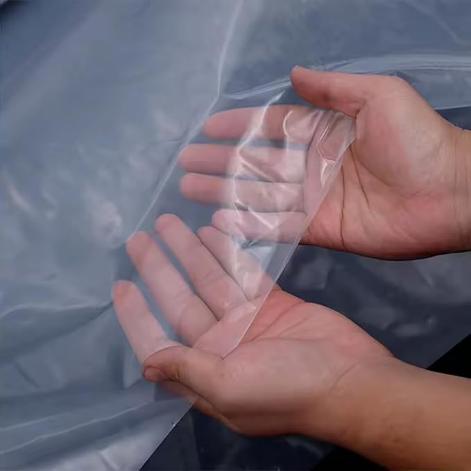 Singhal Greenhouse Poly House Sheet, 200 GSM Transparent Plastic , UV Treated, Dust-Proof, Waterproof, Heavy Duty for Greenhouse Protection