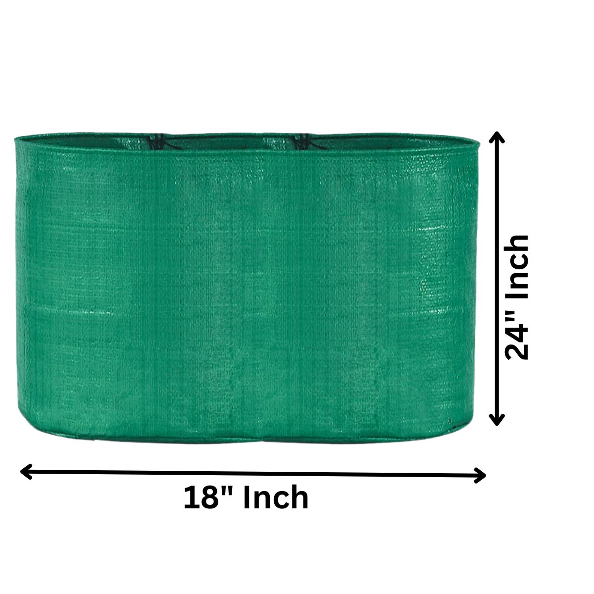 HDPE UV Protected Round Plants Grow Bags, Green Color Ideal for Terrace and Vegetable Gardening