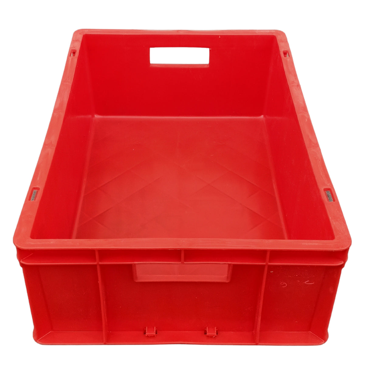 SINGHAL Plastic Crate 500x325x150 MM, Heavy Duty Multipurpose Portable Storage Basket for Vegetables, Fruits, Milk & Large Items