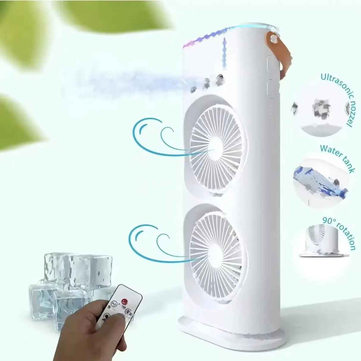 Singhal Double Ended Spray Fan Desk Fan with Mist Spray for Refreshing Cooling Portable Room Air Purifier