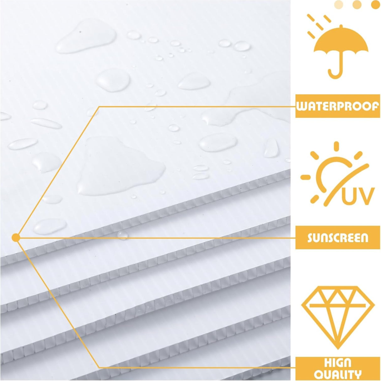 Singhal PP Corrugated Sheets 5MM Thick Durable, Versatile Ideal for Packaging, Art & Craft, Decoration, DIY Work, Scrapbooking, Size 9 X 15 inch White