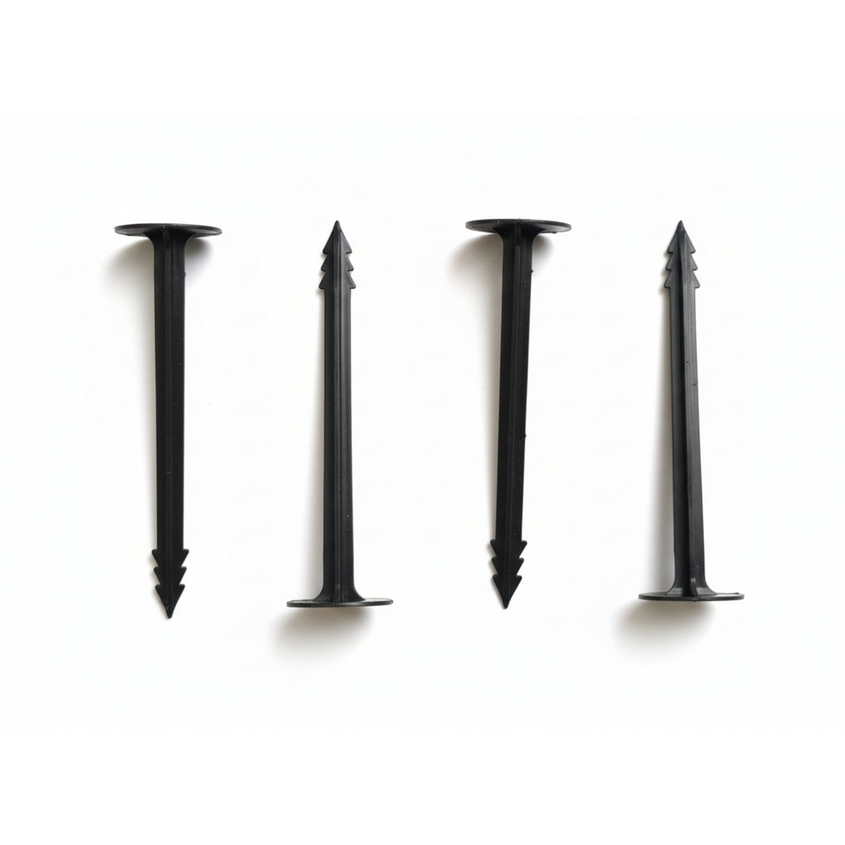 Singhal Weed Mat Nails - Plastic Ground Anchor Peg 17 cm | Heavy Duty Garden Stake for Weed Mat, Landscape Fabric & Net Fixing | UV Resistant, Weatherproof, Barbed Design (Black)