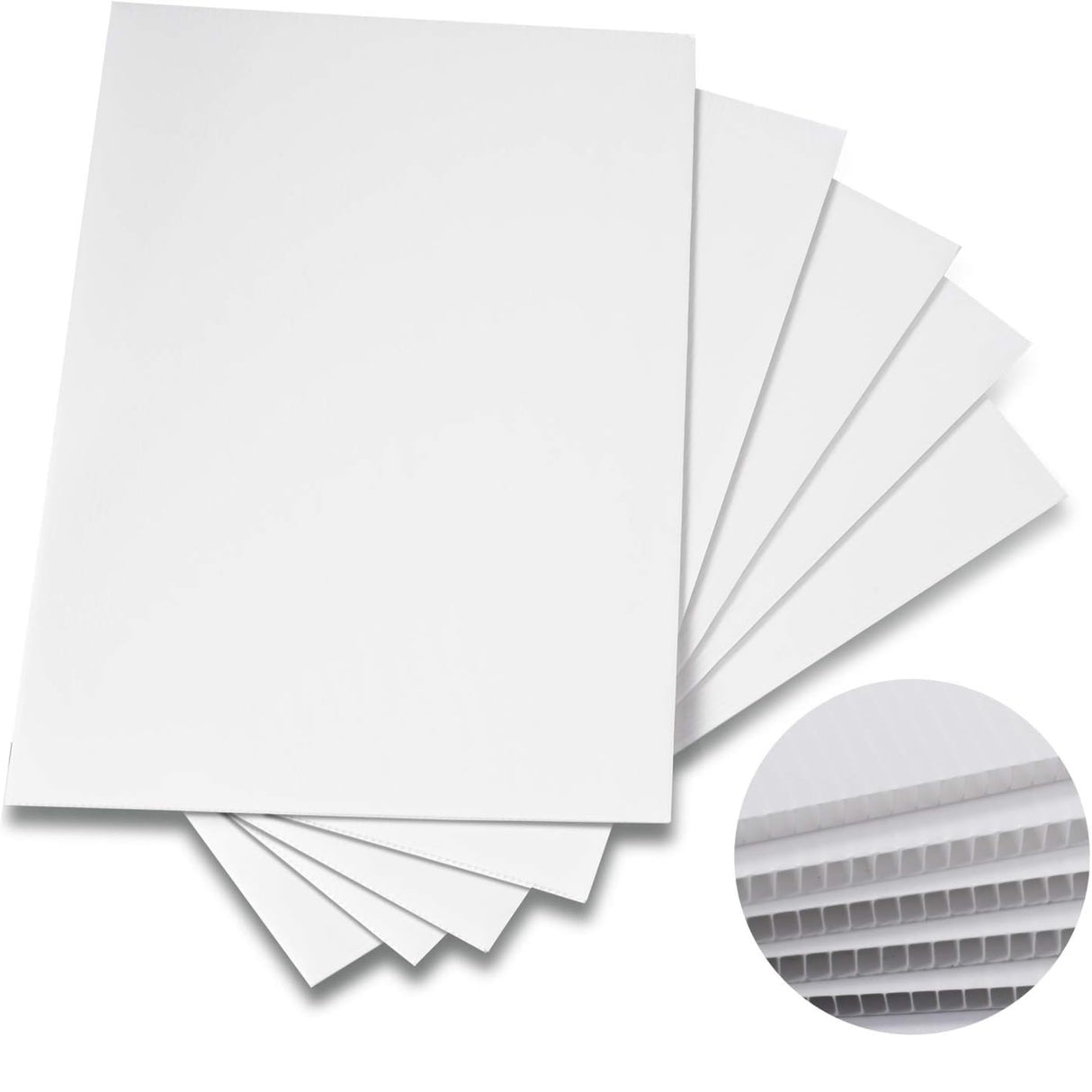 Singhal PP Corrugated Sheets 5MM Thick Durable, Versatile Ideal for Packaging, Art & Craft, Decoration, DIY Work, Scrapbooking, Size 9 X 15 inch White