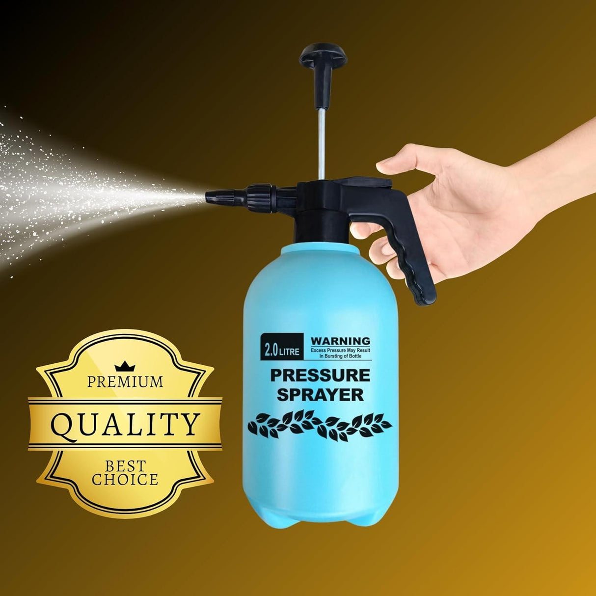 2L Pressure Spray Pump - Set of 2 for Home Garden | Ideal for Plants, Lawn, & Gardening | Water Pump Sprayer Bottles - Singhal Mart