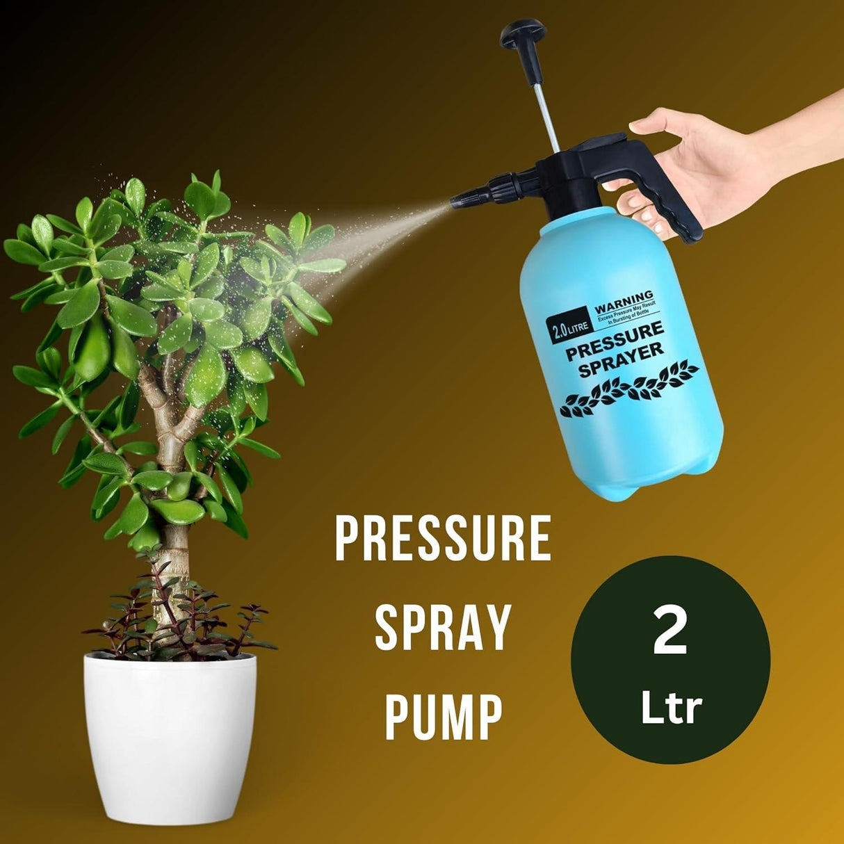 2L Pressure Spray Pump - Set of 2 for Home Garden | Ideal for Plants, Lawn, & Gardening | Water Pump Sprayer Bottles - Singhal Mart