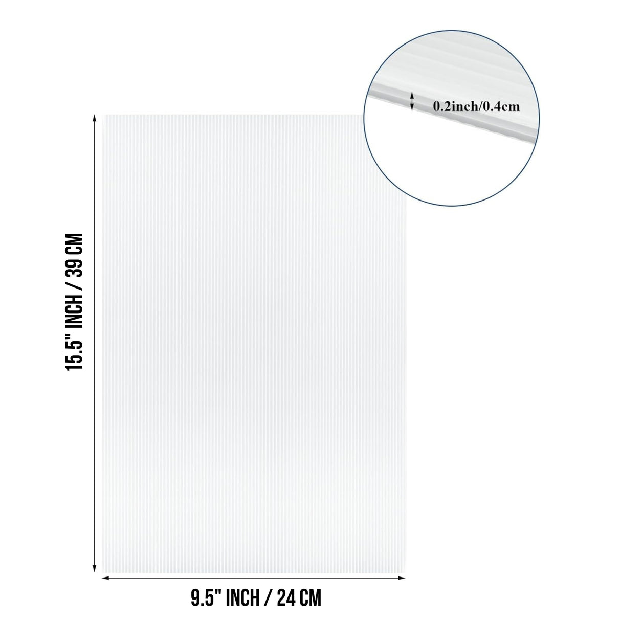 Singhal PP Corrugated Sheets 5MM Thick Durable, Versatile Ideal for Packaging, Art & Craft, Decoration, DIY Work, Scrapbooking, Size 9 X 15 inch White