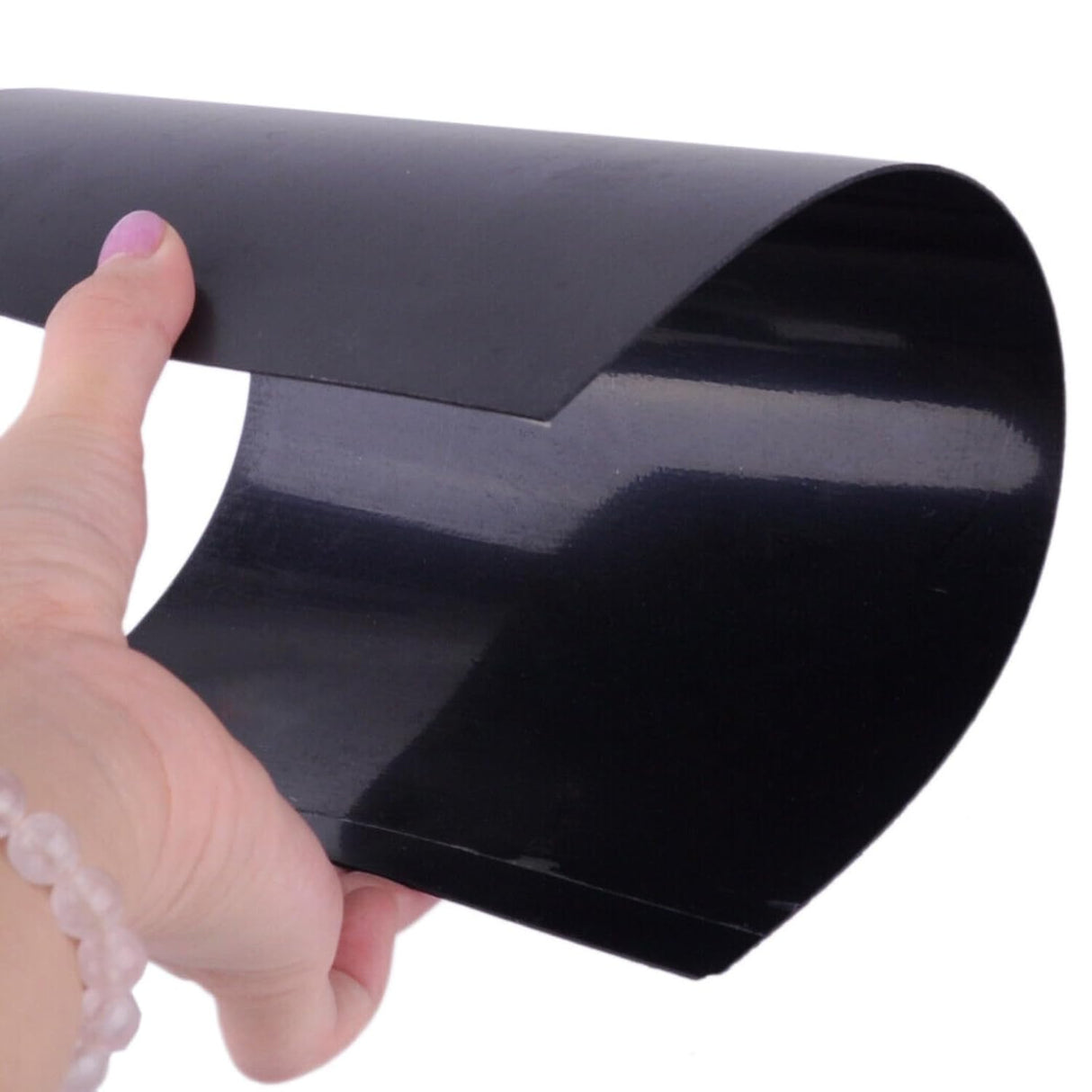 Singhal Black Premium Polypropylene PP Sheet 380x380 MM, 1mm Thickness, Durable, Lightweight & Weatherproof for Industrial & DIY Use