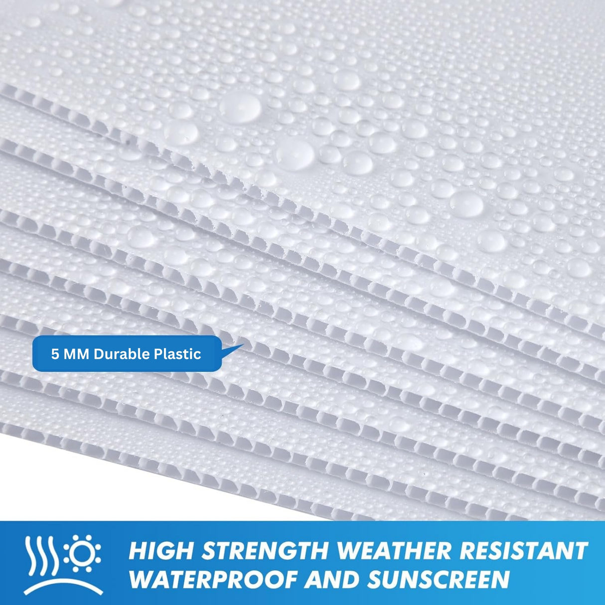 Singhal PP Corrugated Sheets 5MM Thick Durable, Versatile Ideal for Packaging, Art & Craft, Decoration, DIY Work, Scrapbooking, Size 9 X 15 inch White