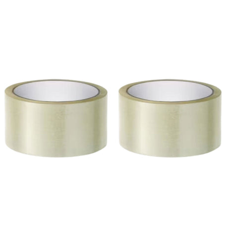 48mm x 75m Clear Packaging Tape, Pack of 2 Rolls – Strong Adhesive for Reliable Sealing and Packaging - Singhal Mart
