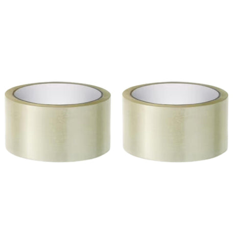 48mm x 75m Clear Packaging Tape, Pack of 2 Rolls – Strong Adhesive for Reliable Sealing and Packaging - Singhal Mart