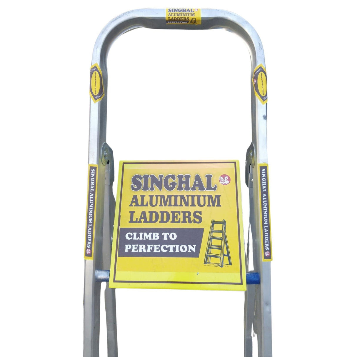 5-Step Foldable Aluminum Ladder with Anti-Skid and Slip Prevention Features – Compact and Safe for Easy Use - Singhal Mart