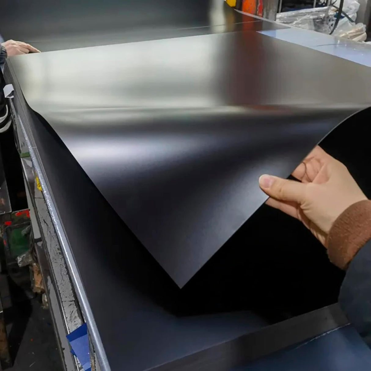 Singhal Black Premium Polypropylene PP Sheet 380x380 MM, 1mm Thickness, Durable, Lightweight & Weatherproof for Industrial & DIY Use