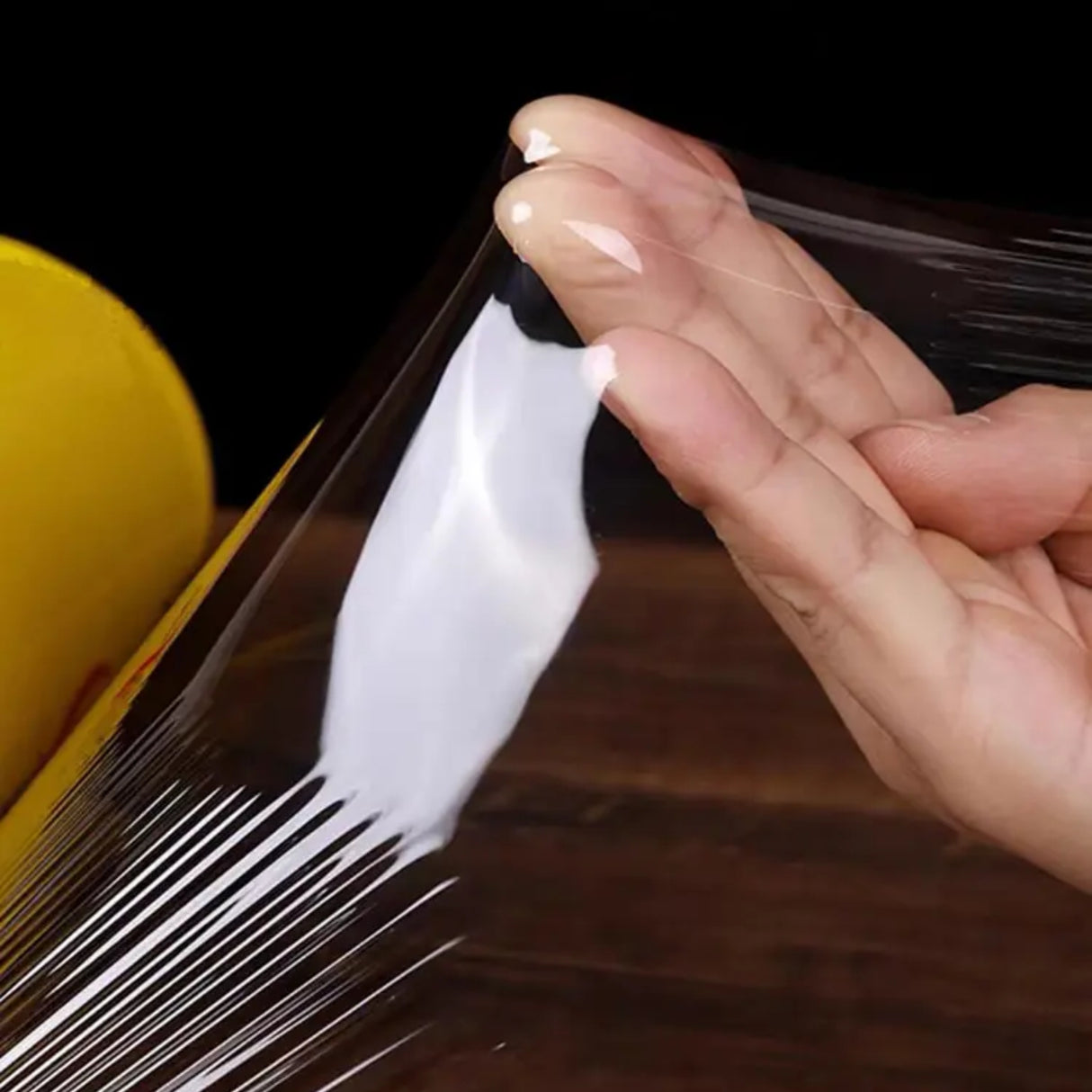 Singhal Transparent Stretchable Packing Material wrap Roll 3 inch (8 cm) x 100 Meter Film wrap Roll for Packing and Multipurpose use | Versatile, Eco-Friendly | Secure Moving, Gift Wrapping | Fragile