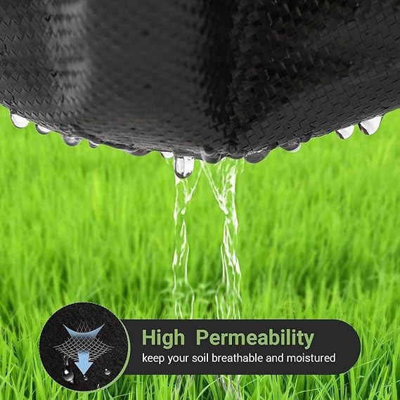 Premium Garden Weed Control Mat Fabric 1.20 width (4 Feet), Landscape Fabric for Effective Weed Blocking in Gardening (Black)