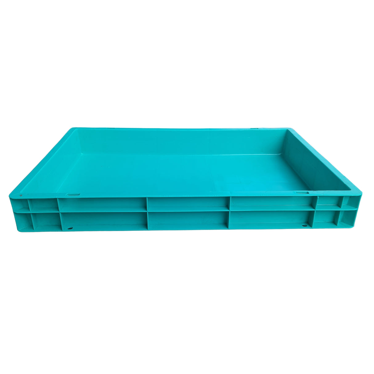 SINGHAL Plastic Crate 600x400x80 MM, Heavy Duty Multipurpose Portable Storage Basket for Vegetables, Fruits, Milk & Large Items