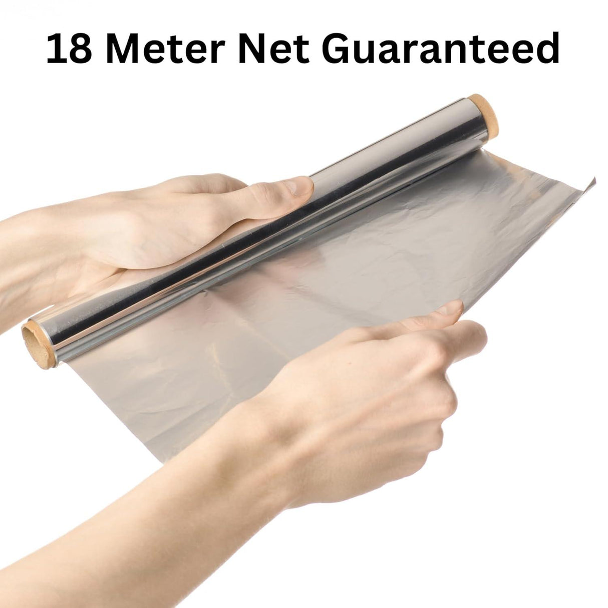 Aluminum Foil, 18 Meters, 11 Microns – Silver Foil for Kitchen, Food Packing, Wrapping, Storing, and Serving, Pack of 1 - Singhal Mart