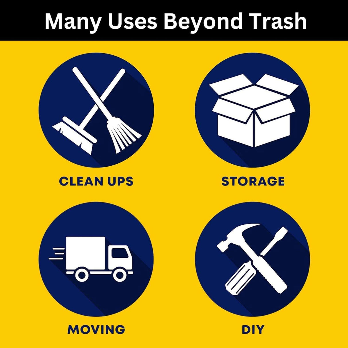 Black Garbage Bags, Plastic Dustbin Trash Bags - Singhal Mart