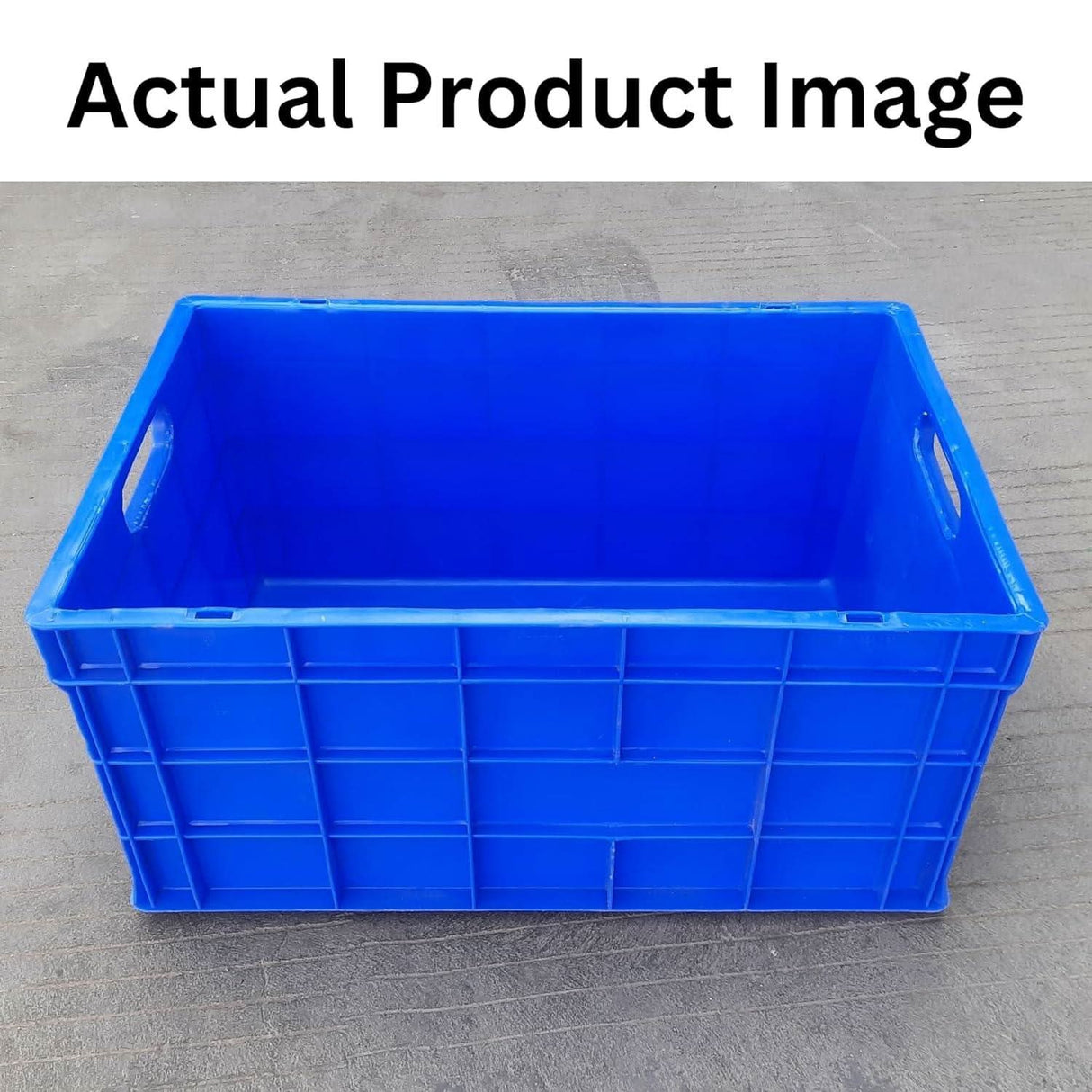 Blue Portable Plastic Crate 650 x 450 x 315 MM Vegetable, Fruit, Milk - Singhal Mart