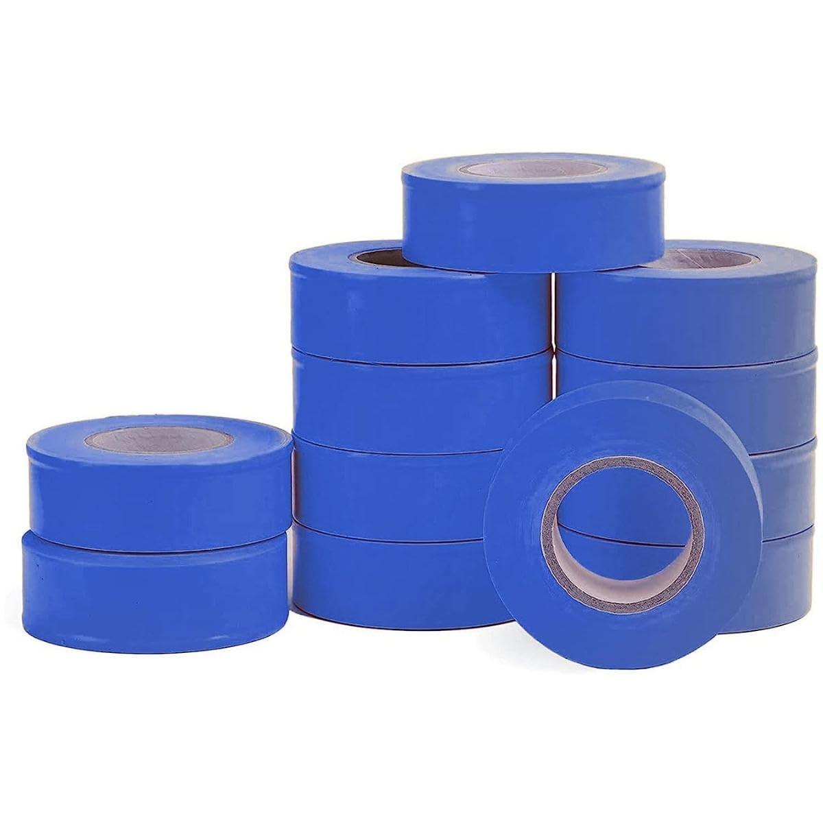 Flagging Tape Blue, 1 Inch Wide, 150 Feet Long | Highly Visible for Marking and Flagging | Set of 6 Rolls - Singhal Mart
