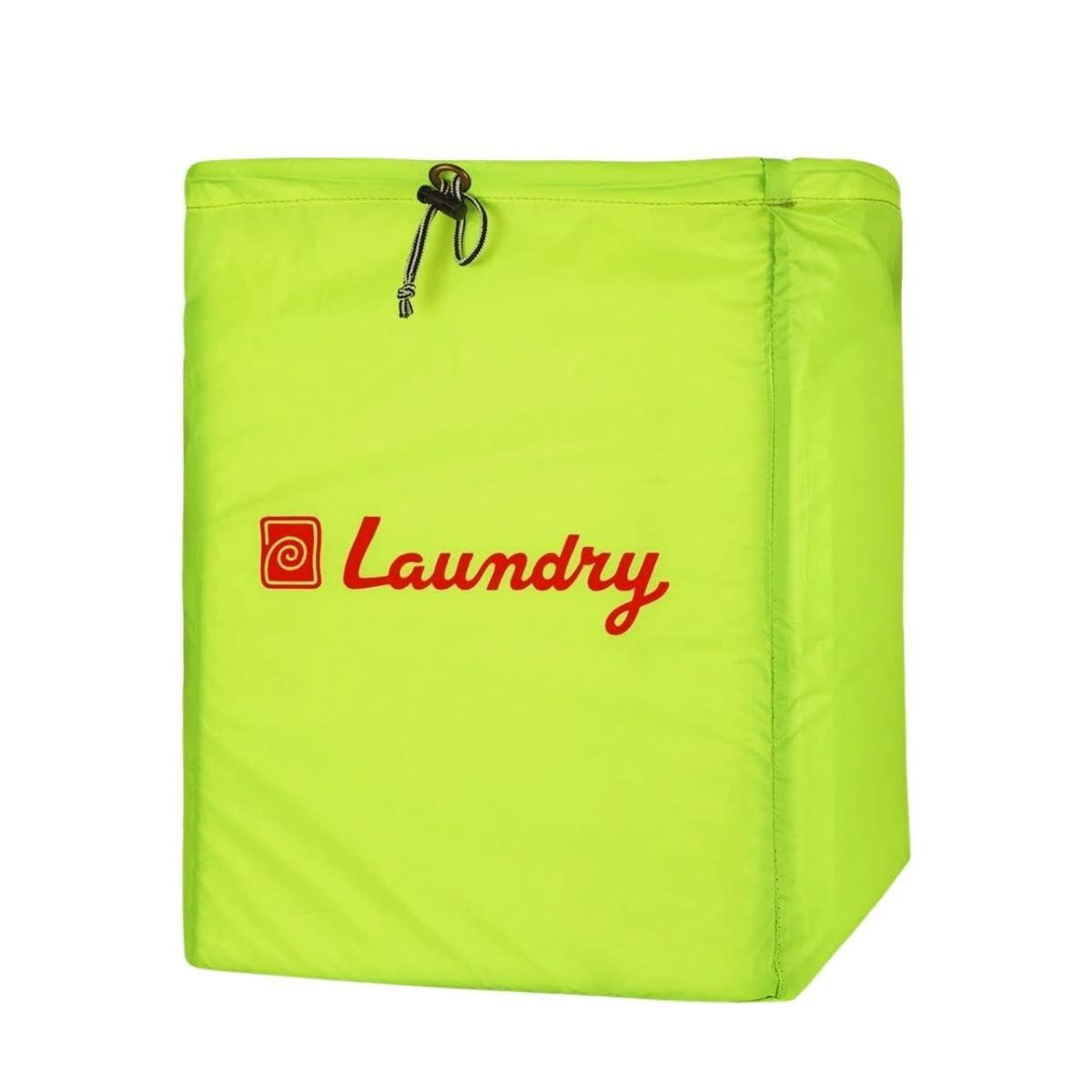 Foldable Laundry Bag with Drawstring, Green, 13x20 Inch – Perfect for Travel and Washing Machine, Single Pack - Singhal Mart