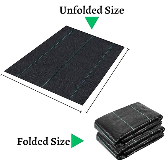 Garden 2x80m Heavy Duty Black Weed Control Mat, 125 GSM Eco-Friendly Landscape Fabric for Effective Weed Blocking in Your Garden - Singhal Mart