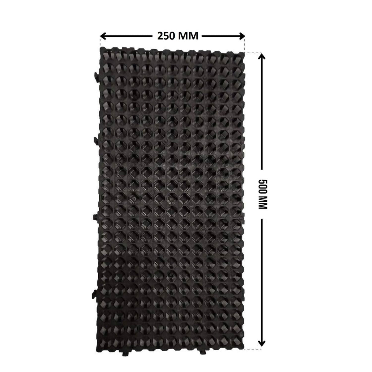 Garden Drain Cell Polypropylene Drainage Mat for Black, 50x25x2 CM - Singhal Mart