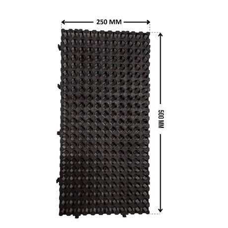 Garden Drain Cell Polypropylene Drainage Mat for Black, 50x25x2 CM - Singhal Mart