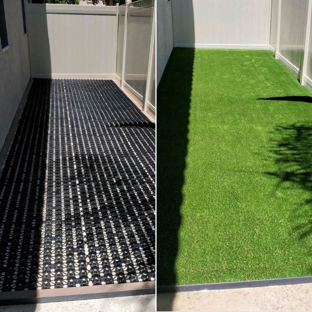 Garden Drain Cell Polypropylene Drainage Mat for Black, 50x25x2 CM - Singhal Mart