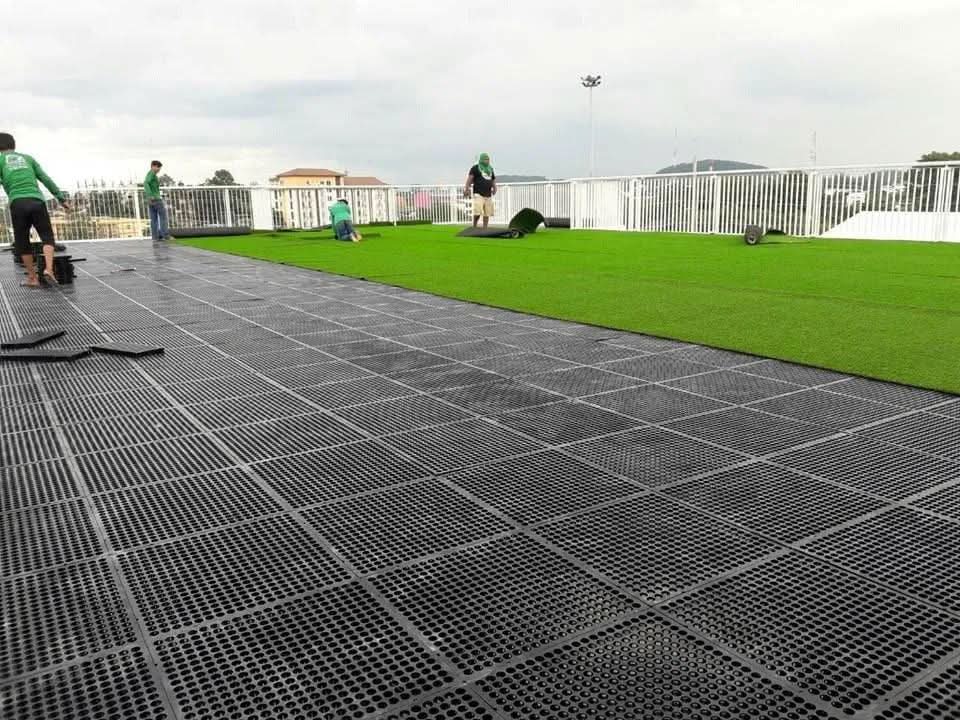 Garden Drain Cell Polypropylene Drainage Mat for Black, 50x25x2 CM - Singhal Mart