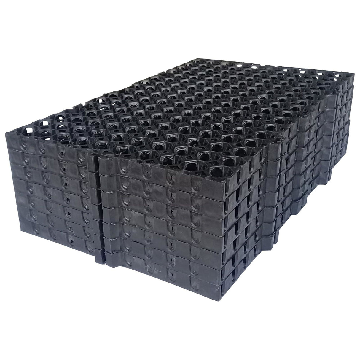 Garden Drain Cell and 20mm Drainage Mat, Black, 500 x 250 x 20 mm – Pack of 24, Perfect for Terrace and Kitchen Gardens - Singhal Mart