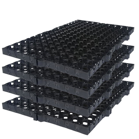 Garden Drain Cell and 20mm Drainage Mat, Black, 500 x 250 x 20 mm – Pack of 4, Perfect for Terrace and Kitchen Gardens - Singhal Mart