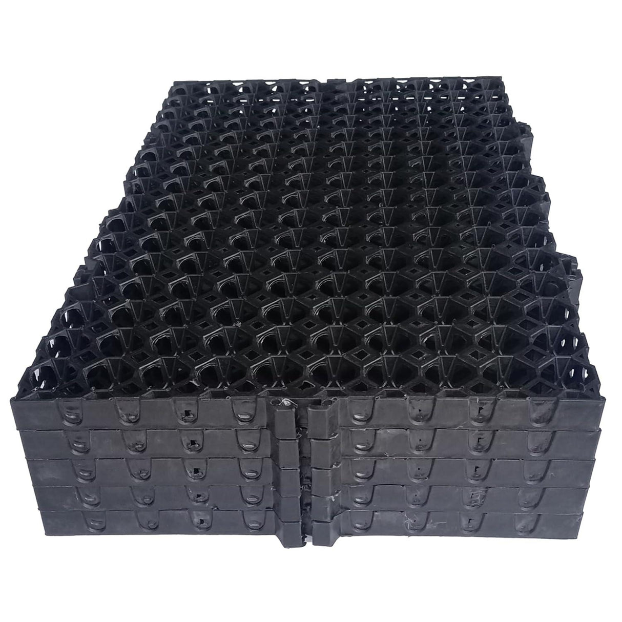 Garden Drain Cell and 20mm Drainage Mat, Black, 500 x 250 x 20 mm – Pack of 4, Perfect for Terrace and Kitchen Gardens - Singhal Mart
