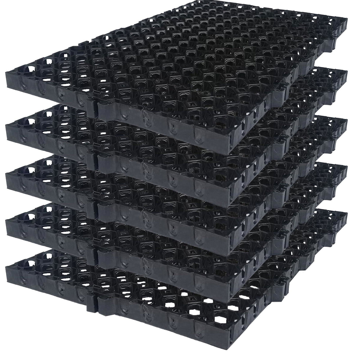 Garden Drain Cell and 20mm Drainage Mat, Black, 500 x 250 x 20 mm – Pack of 5 for Terrace and Kitchen Gardens - Singhal Mart