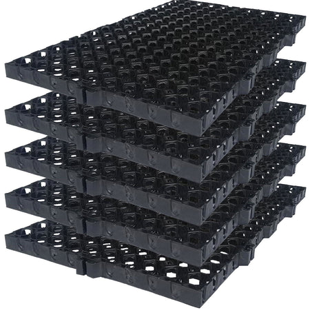 Garden Drain Cell and 20mm Drainage Mat, Black, 500 x 250 x 20 mm – Pack of 5 for Terrace and Kitchen Gardens - Singhal Mart