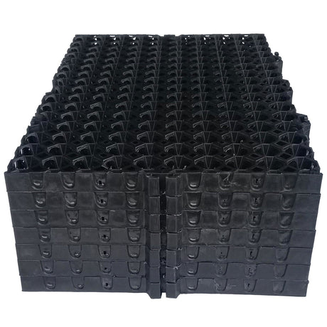 Garden Drain Cell and 20mm Drainage Mat for Terrace or Kitchen Garden, Black, 500 x 250 x 20 mm – Pack of 10 - Singhal Mart