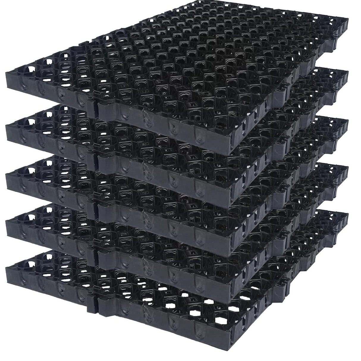Garden Drain Cell and 20mm Drainage Mat for Terrace or Kitchen Garden, Black, 500 x 250 x 20 mm – Pack of 10 - Singhal Mart