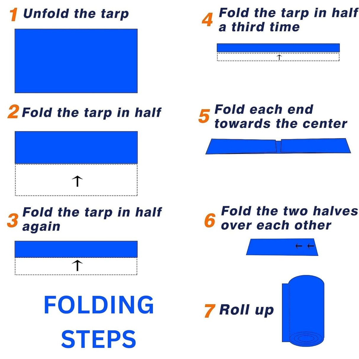 HDPE Blue Tarpaulin Sheet 16x24ft – Heavy-duty, UV-resistant, 100% pure virgin, 170 GSM with reinforced eyelets for durable, waterproof protection. - Singhal Mart