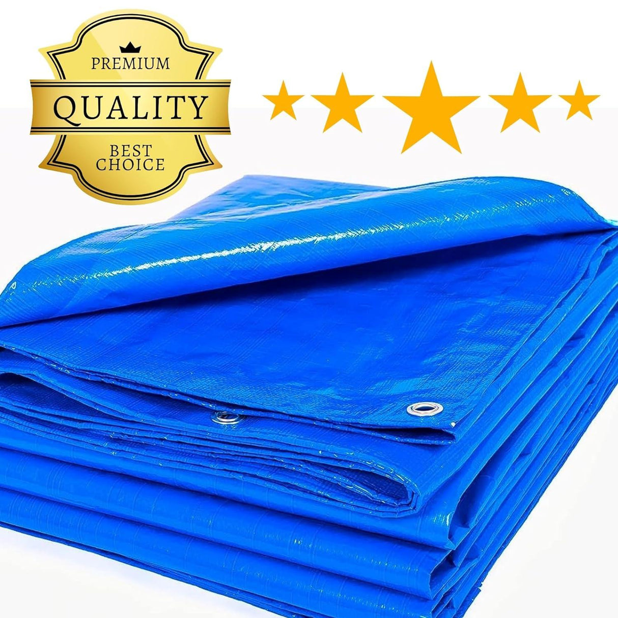 HDPE Blue Tarpaulin Sheet 16x24ft – Heavy-duty, UV-resistant, 100% pure virgin, 170 GSM with reinforced eyelets for durable, waterproof protection. - Singhal Mart