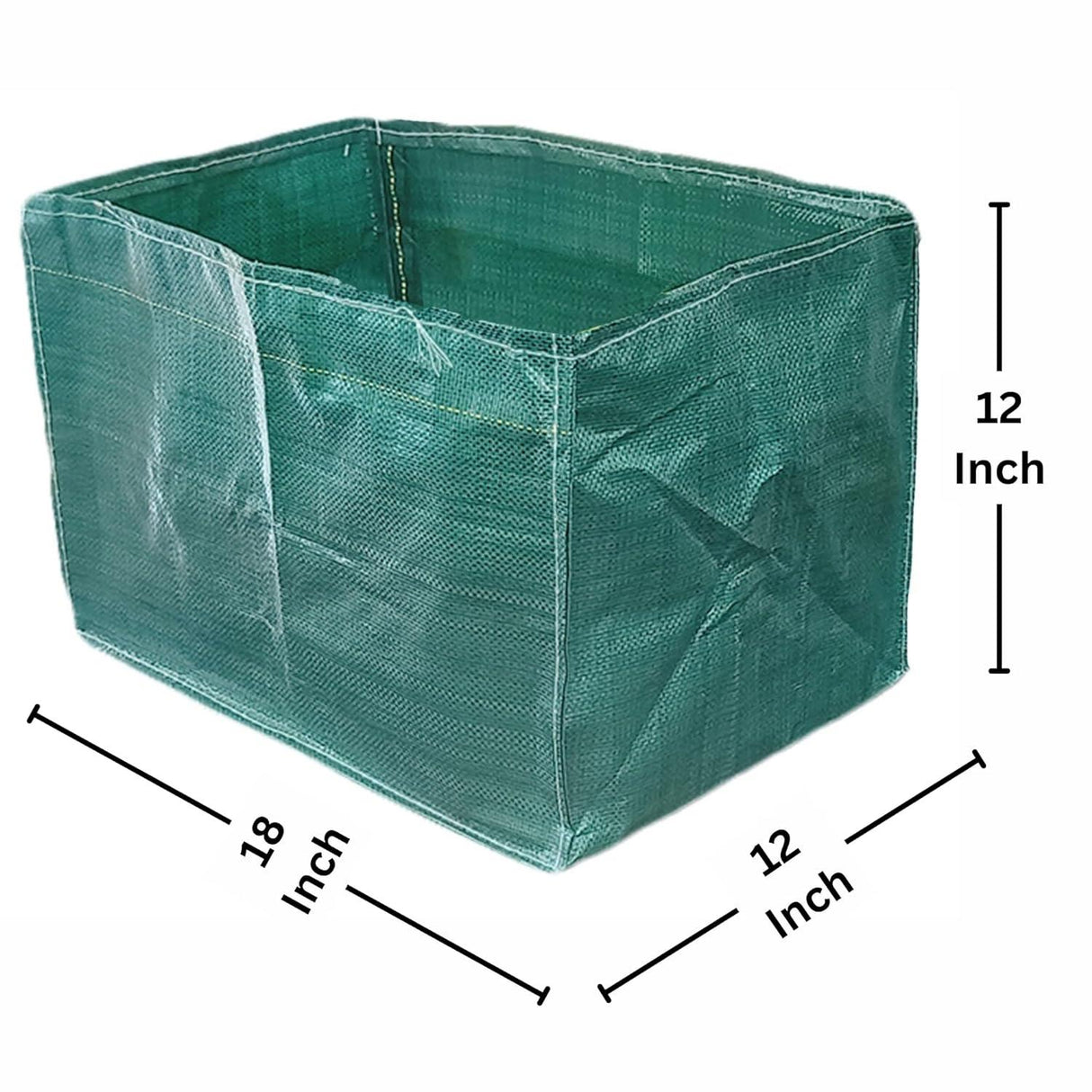 HDPE Grow Bags Rectangular 18x12x12 Pack of 10 - Singhal Mart