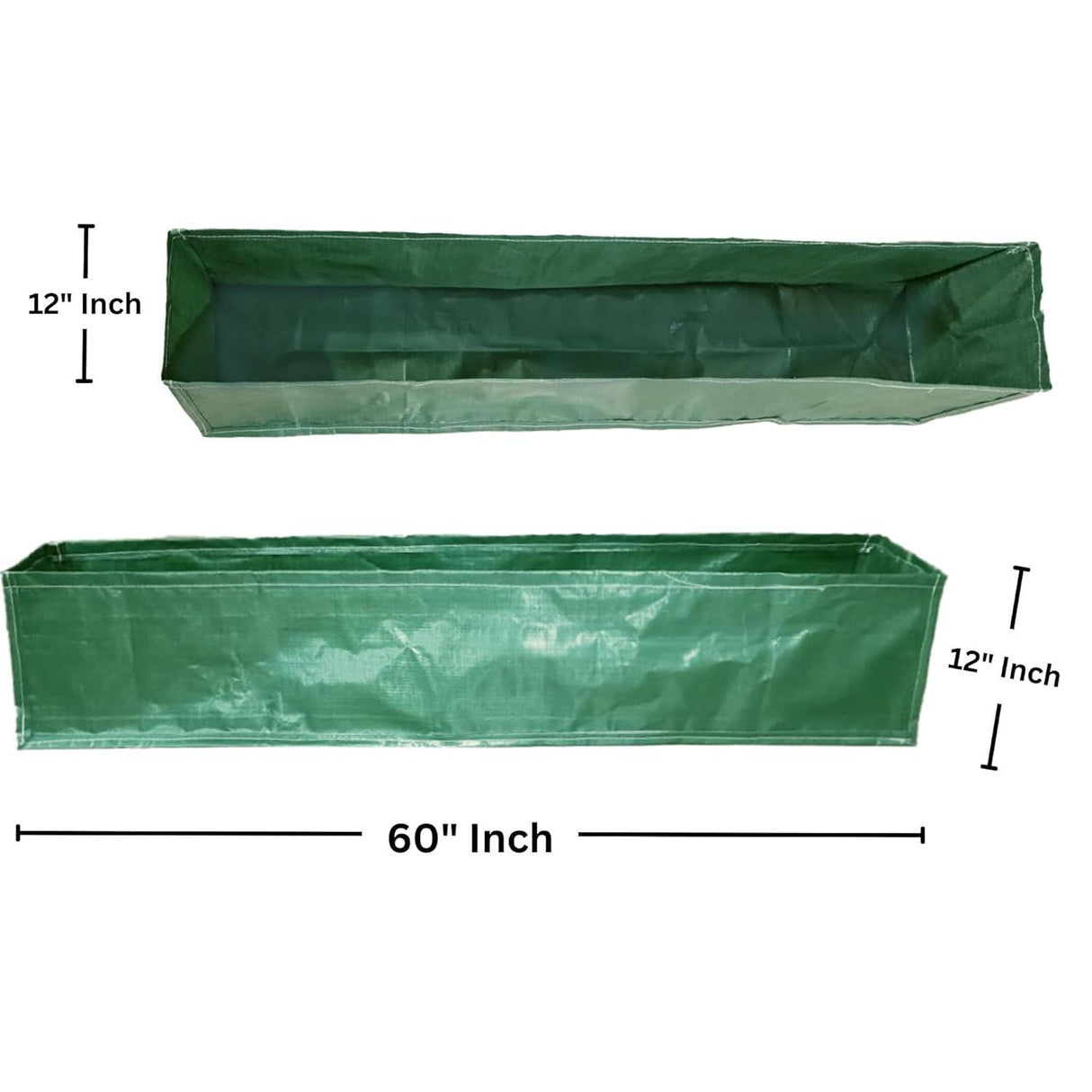 HDPE Plant Grow Bags 60x12x12 Inch UV Protected Rectangular, for Terrace and Vegetable Gardening - Singhal Mart
