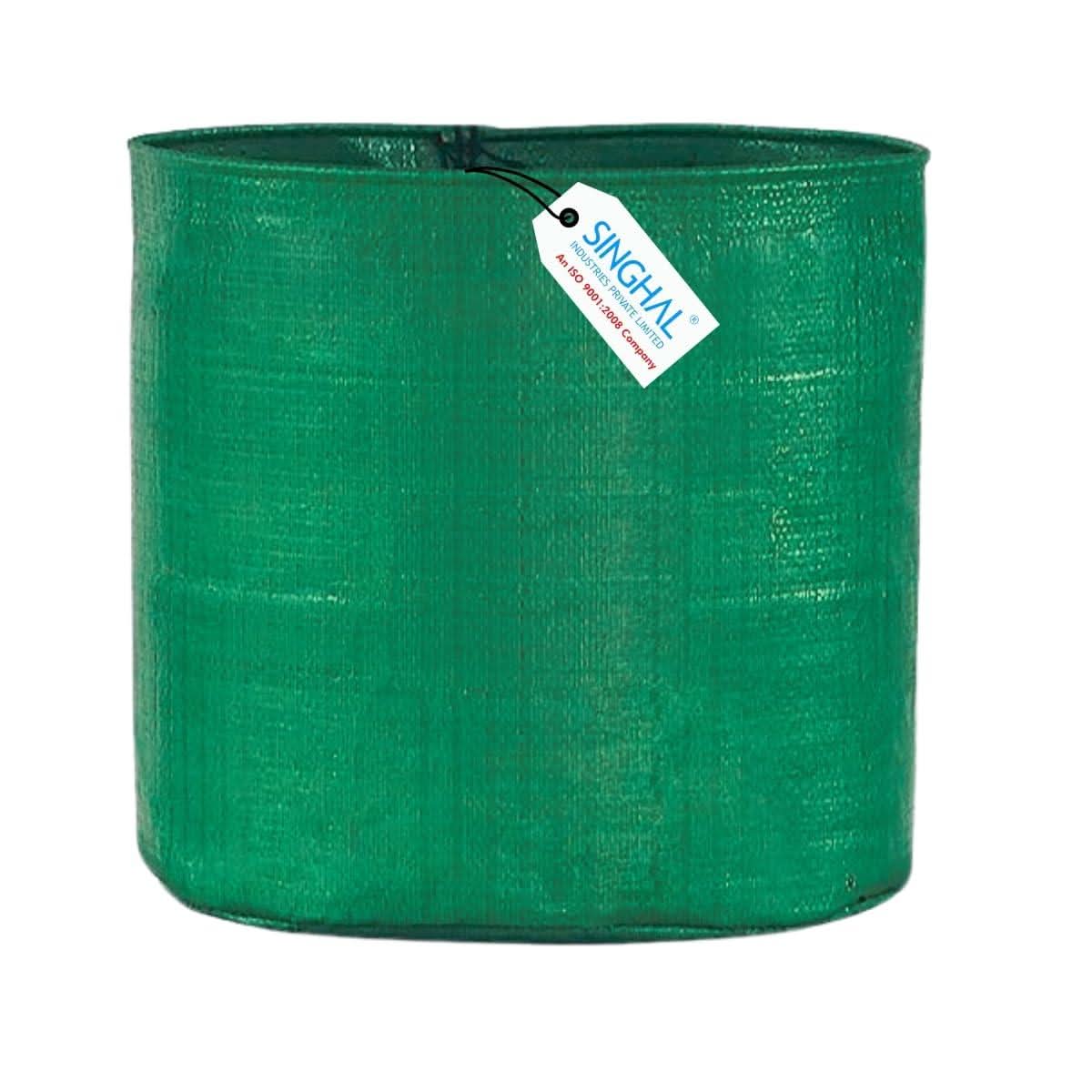 HDPE UV Protected Round Plants Grow Bags, Green Color Ideal for Terrace and Vegetable Gardening - Singhal Mart