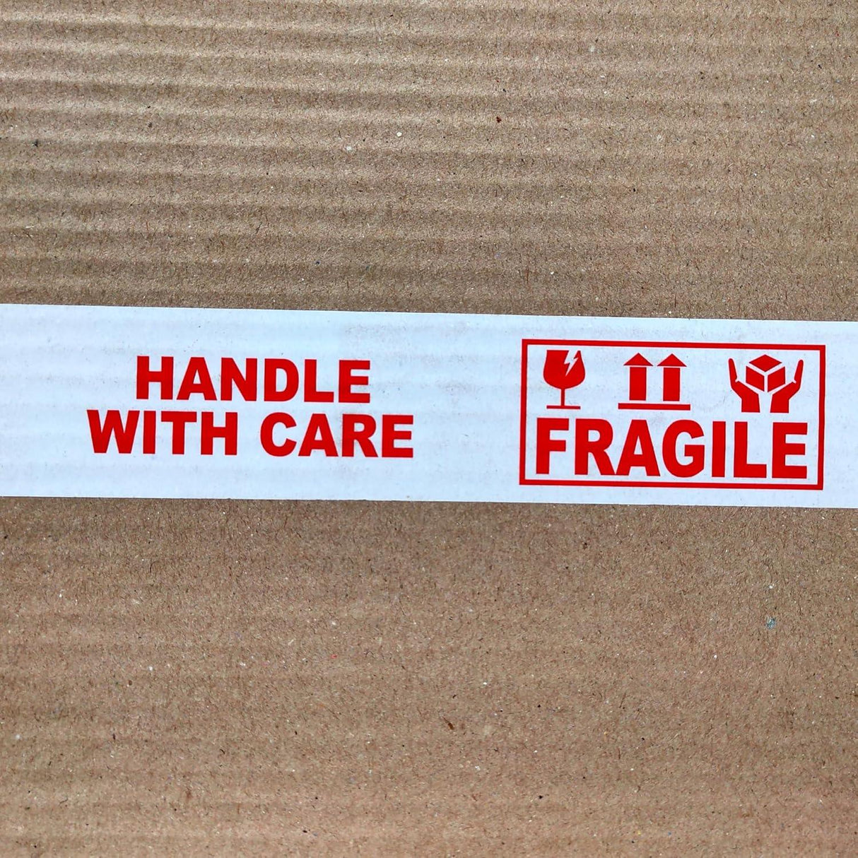 Handle with Care Fragile Tape – 48mm x 65m Roll, Printed Packaging Tape for Secure Handling and Shipping - Singhal Mart