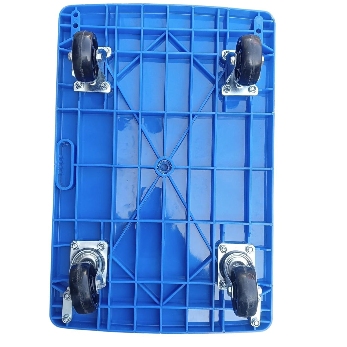 Heavy-Duty Single Platform Trolley – Blue, 150 kg Capacity, Foldable for Easy Storage. Durable and Practical, Pack of 1 Trolley. - Singhal Mart