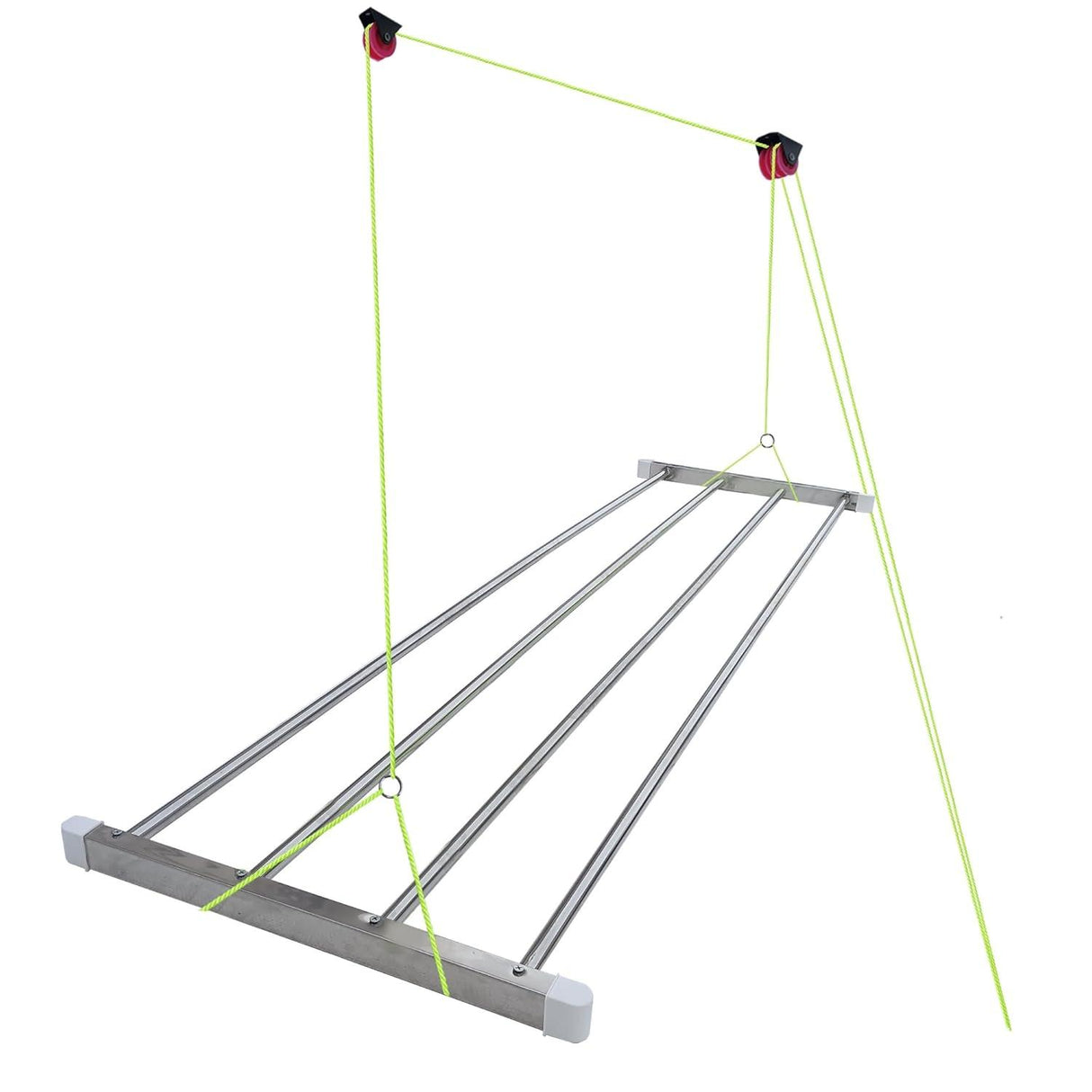 Heavy-Duty Stainless Steel 4-Pipe Clothes Dryer – 6 Feet, UV-Protected Nylon Rope, Economy Model. Perfect for Balcony Drying and Clothes Stand - Singhal Mart