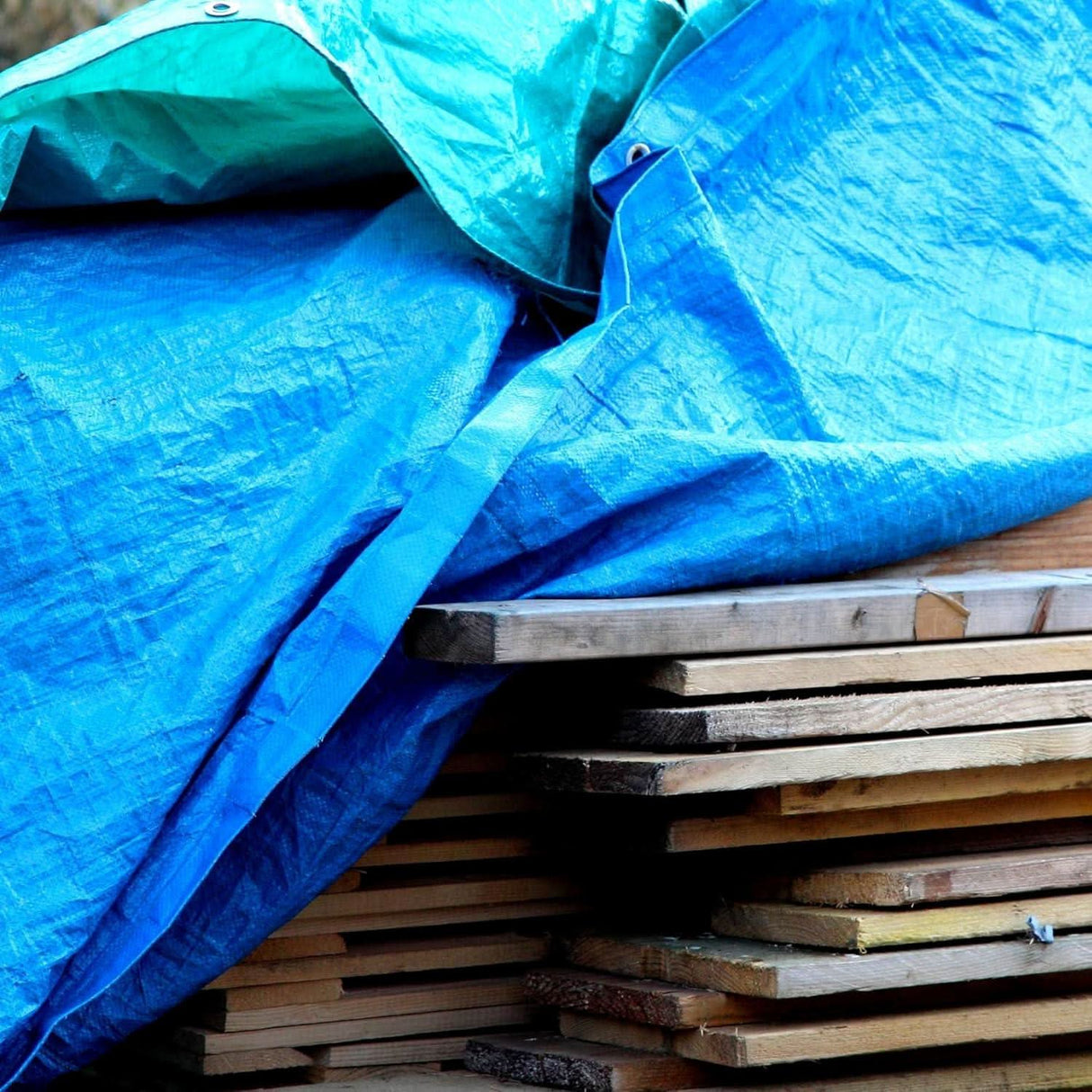 Heavy Duty Tarpaulin Sheet Blue 170 GSM - Reinforced, UV Resistant, Waterproof - Singhal Mart