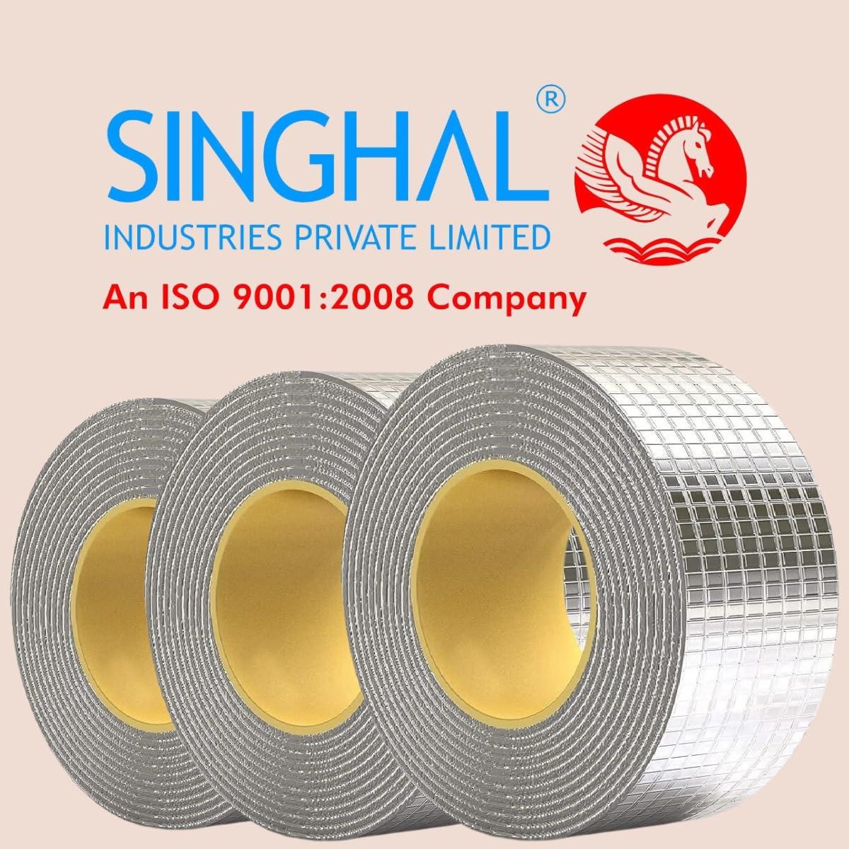 Leakage Repair Waterproof Tape – 5CM x 5M. Aluminum Foil and Butyl Rubber Tape for Pipe and Roof Water Leakage Solutions, Adhesive Sealing - Singhal Mart