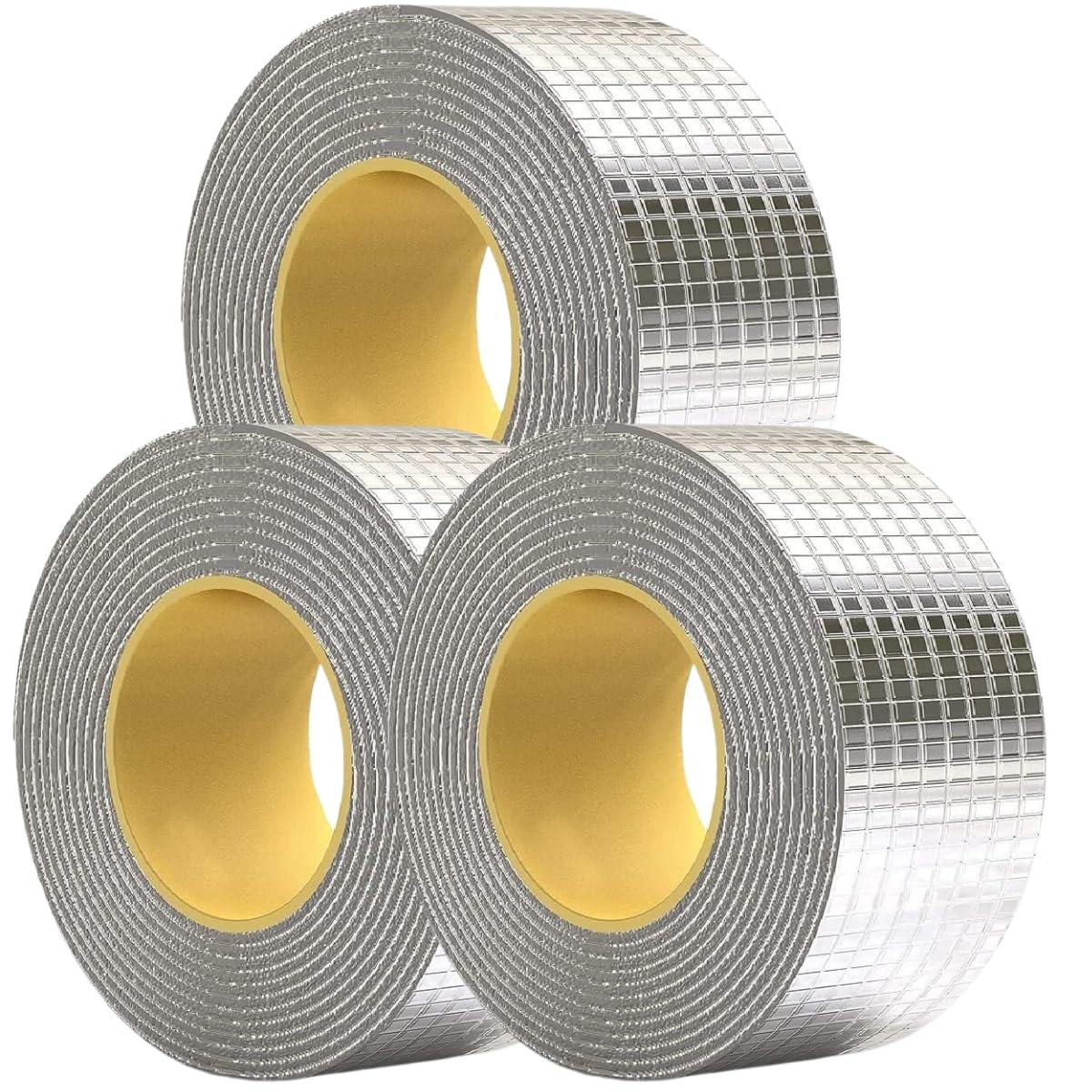 Leakage Repair Waterproof Tape, 5CM x 5M – Pack of 3. Aluminum Foil and Butyl Rubber Adhesive Tape for Pipe and Roof Water Leakage Solutions - Singhal Mart